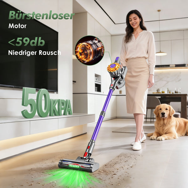 Cordless Handheld and Stick Vacuum Cleaner, Cordless Vacuum, 50kPa/60Min, GreenEye Technology