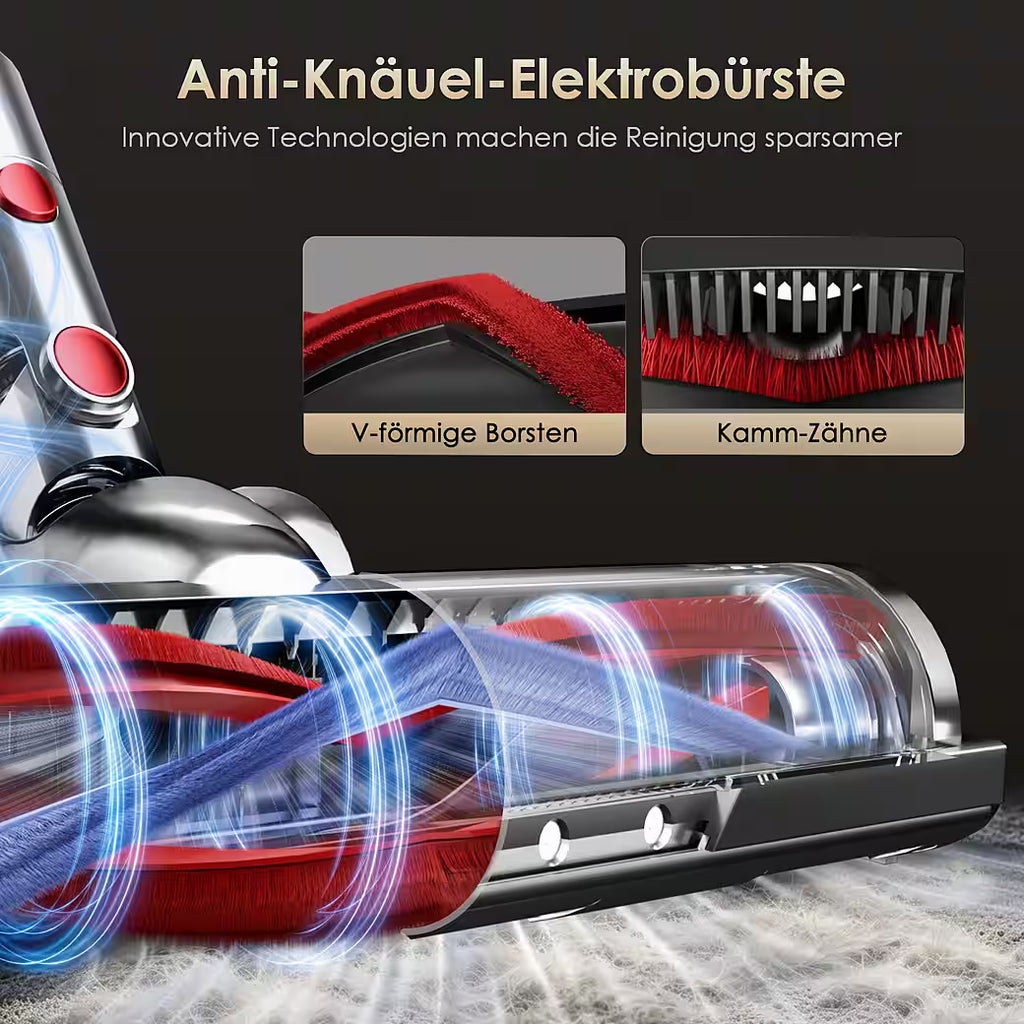 Akku-Hand-und Stielstaubsauger Akku-Staubsauger 85000Pa, 70 Min Laufzeit, 2.6L, leise