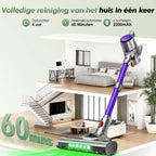 Akku-Hand-und Stielstaubsauger Akku staubsauger 55000Pa/50Min, Staubsauger Kabellos HEPA*4