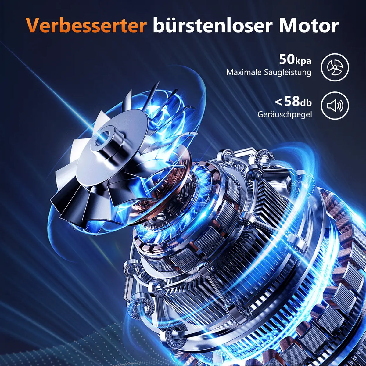 Akku-Staubsauger,Kabelloser Staubsauger, 50 Min. Laufzeit, 50 kPa Saugkraft, mit Staubbehälter mit 1,6 L, für Hartböden, Teppiche und Tierhaare, Rot
