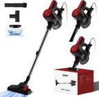 Staubsauger mit 5 Kabel, Mit 1L Staubbehälter, 3-in-1 Vacuum, H13 Hepa Filter, Anti-Tangle-Bürste für Harte Böden/Tierhaare/Teppich