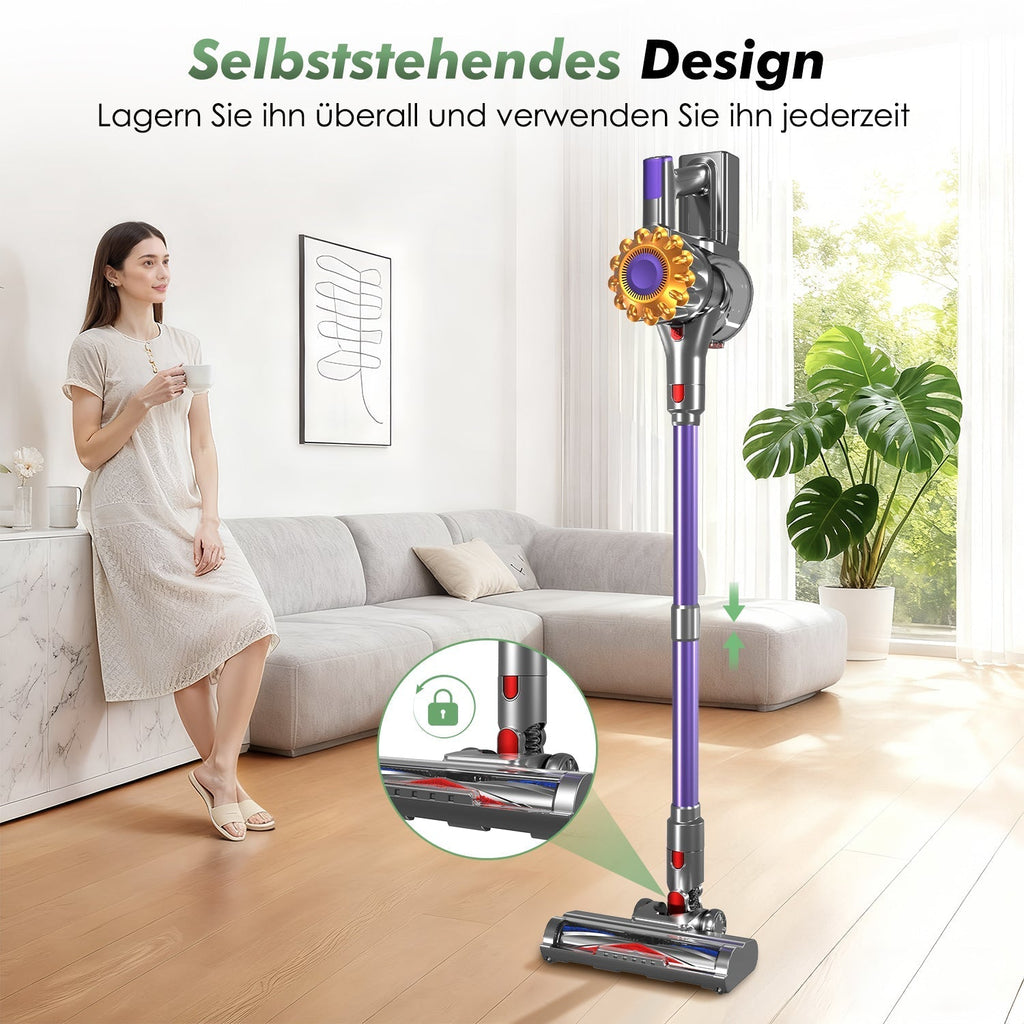 Akku-Hand-und Stielstaubsauger Akku Staubsauger 50000Pa/50min/1,6L,Staubsauger kabellos