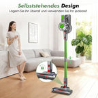Akku-Hand-und Stielstaubsauger Akku Staubsauger,Staubsauger Kabellos 50kPa/60Min,GreenEye-Technologie