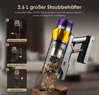 Akku-Hand-und Stielstaubsauger Akku-Staubsauger 85000Pa, 70 Min Laufzeit, 2.6L, leise