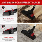 Staubsauger mit 5 Kabel, Mit 1L Staubbehälter, 3-in-1 Vacuum, H13 Hepa Filter, Anti-Tangle-Bürste für Harte Böden/Tierhaare/Teppich