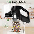 Akku-Hand-und Stielstaubsauger Akku Staubsauger 60000pa, Staubsauger Kabellos, 60Min/1,8L