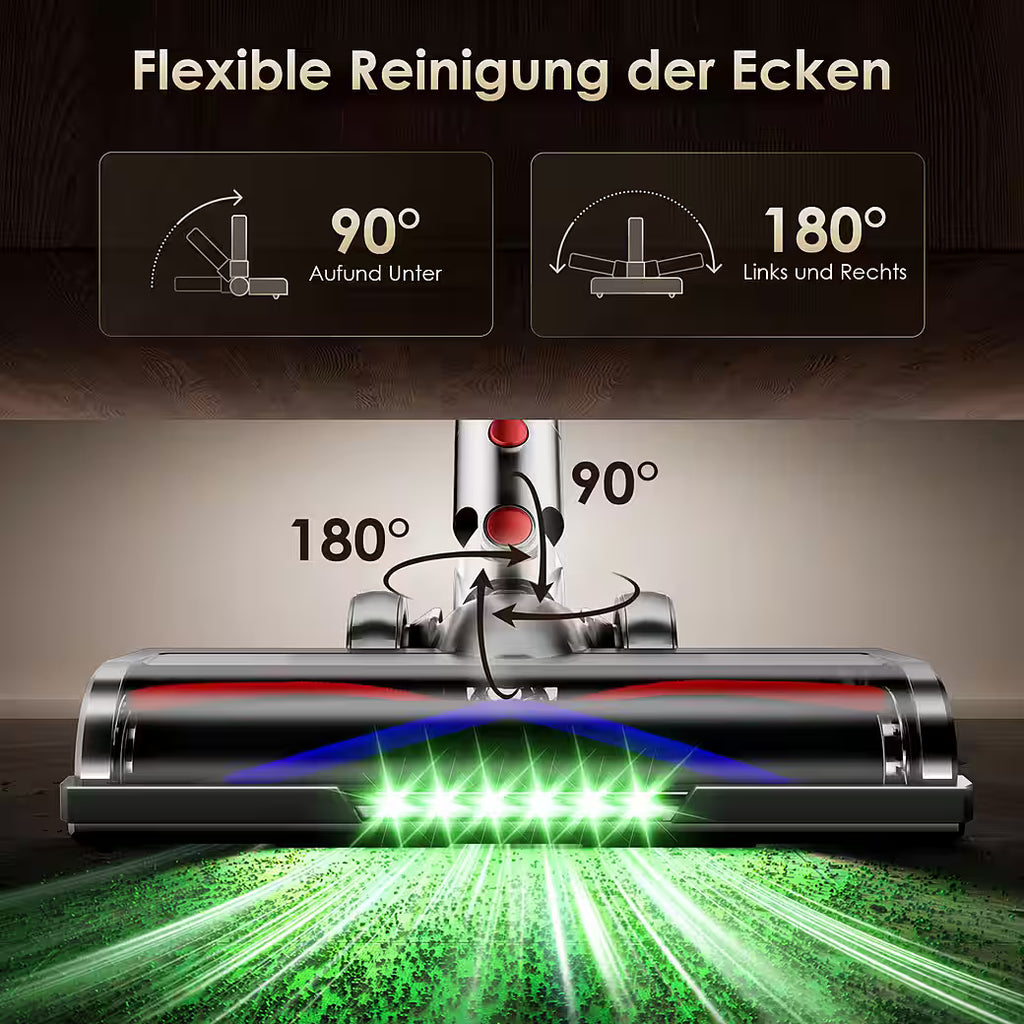 Akku-Hand-und Stielstaubsauger Akku-Staubsauger 85000Pa, 70 Min Laufzeit, 2.6L, leise