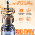 Stielstaubsauger Kabelstaubsauger 26000PA, 2 Austauschbare HEPA-Filters
